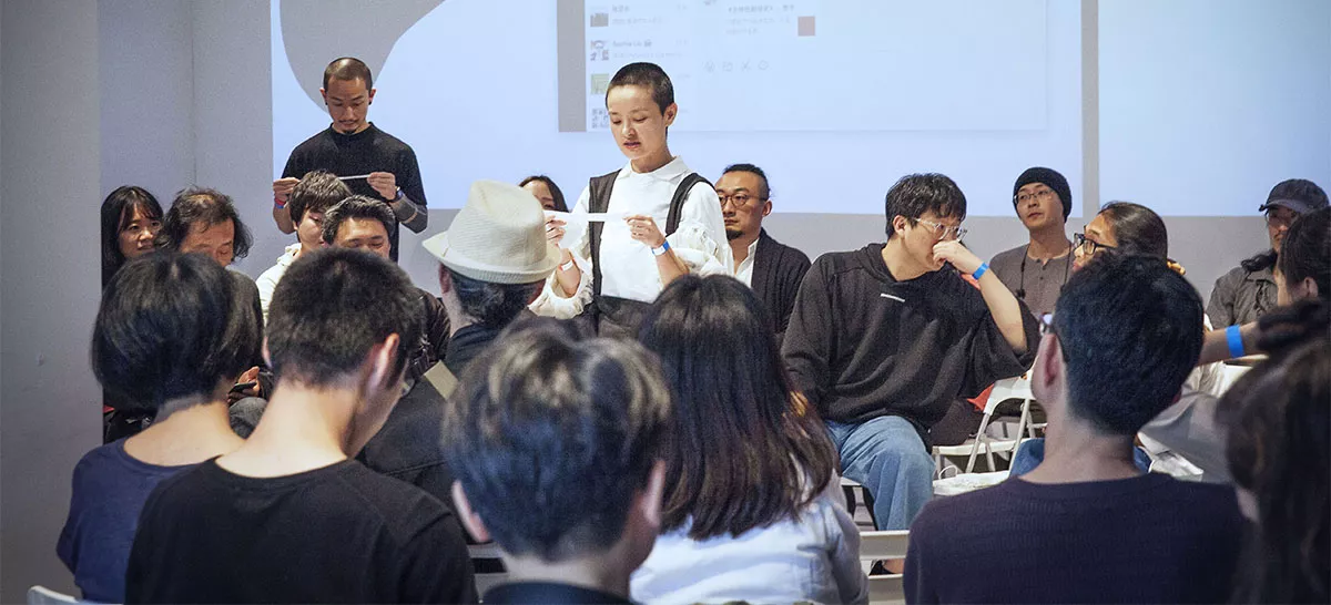 A participant speaking at an iPANDA gathering